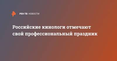 Российские кинологи отмечают свой профессиональный праздник - ren.tv