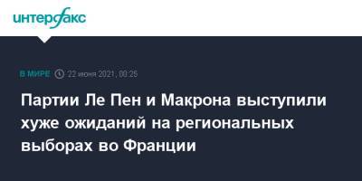 Эммануэль Макрон - Марин Ле-Пен - Тьерри Мариани - Партии Ле Пен и Макрона выступили хуже ожиданий на региональных выборах во Франции - interfax.ru - Москва - Франция