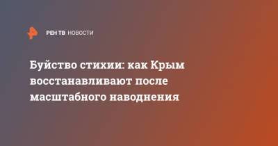 Буйство стихии: как Крым восстанавливают после масштабного наводнения - ren.tv - Крым