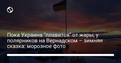 Пока Украина "плавится" от жары, у полярников на Вернадском – зимняя сказка: морозное фото - liga.net - Антарктида