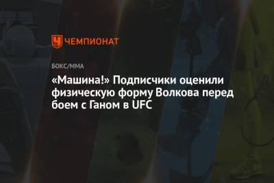 Александр Волков - Сирилем Ганый - «Машина!» Подписчики оценили физическую форму Волкова перед боем с Ганом в UFC - championat.com - шт. Невада - Вегас