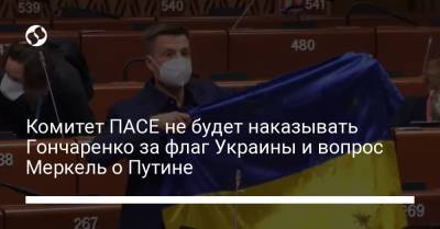 Владимир Путин - Ангела Меркель - Алексей Гончаренко - Петр Толстой - Комитет ПАСЕ не будет наказывать Гончаренко за флаг Украины и вопрос Меркель о Путине - liga.net