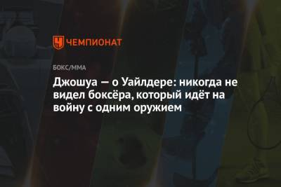 Деонтей Уайлдер - Фьюри Тайсон - Джошуа — о Уайлдере: никогда не видел боксёра, который идёт на войну с одним оружием - championat.com