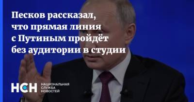 Владимир Путин - Дмитрий Песков - Песков рассказал, что прямая линия с Путиным пройдёт без аудитории в студии - nsn.fm