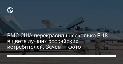 ВМС США перекрасили несколько F-18 в цвета лучших российских истребителей. Зачем – фото - liga.net - Украина