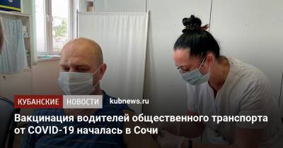 Вакцинация водителей общественного транспорта от COVID-19 началась в Сочи - kubnews.ru - Сочи - Краснодарский край