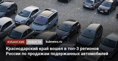Краснодарский край вошел в топ-3 регионов России по продажам подержанных автомобилей - kubnews.ru - Москва - Краснодарский край - Московская обл.