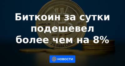 Биткоин за сутки подешевел более чем на 8% - news.mail.ru