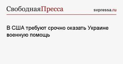 Майкл Маккол - Майк Роджерс - В США требуют срочно оказать Украине военную помощь - svpressa.ru - Киев
