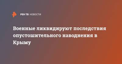 Военные ликвидируют последствия опустошительного наводнения в Крыму - ren.tv - Крым - Керчь