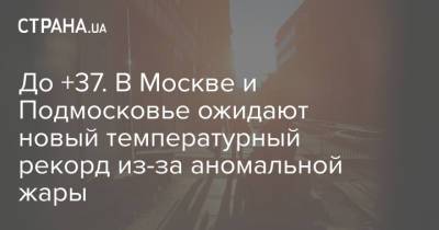 До +37. В Москве и Подмосковье ожидают новый температурный рекорд из-за аномальной жары - strana.ua - Москва - Киев - Московская обл. - Сумская обл. - Винницкая обл. - Полтавская обл.