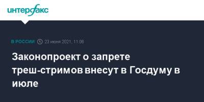 Алексей Пушков - Законопроект о запрете треш-стримов внесут в Госдуму в июле - interfax.ru - Москва
