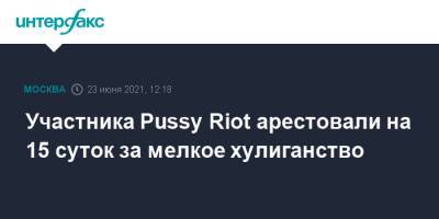 Мансур Гильманов - Александр Софеев - Участника Pussy Riot арестовали на 15 суток за мелкое хулиганство - interfax.ru - Москва