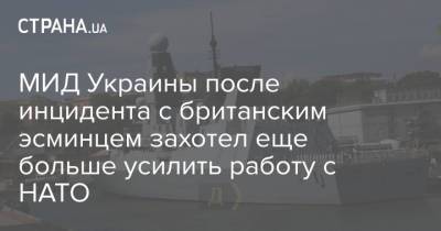 Дмитрий Кулеба - МИД Украины после инцидента с британским эсминцем захотел еще больше усилить работу с НАТО - strana.ua - Крым