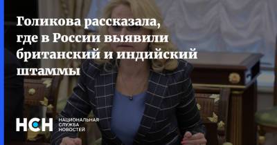 Владимир Путин - Татьяна Голикова - Голикова рассказала, где в России выявили британский и индийский штаммы - nsn.fm - Москва - Россия - Санкт-Петербург - Нижегородская обл. - Саратовская обл.