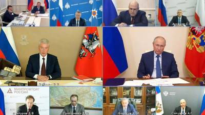 Владимир Путин - Татьяна Голикова - Евгений Зиничев - Собянин рассказал Путину о ходе вакцинации в Москве - tvc.ru - Москва - Крым