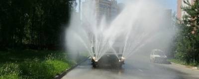 В Пущино из-за жары начали поливать дороги водой - runews24.ru - Московская обл.
