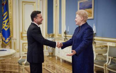 Владимир Зеленский - Литва - Зеленский встретился с экс-президентом Литвы Грибаускайте - korrespondent.net - Украина