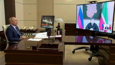 Владимир Путин - Рамзан Кадыров - Владимир Владимирович - Глава Чеченской республики доложил президенту о социально-экономической ситуации в регионе - 1tv.ru - респ. Чечня