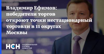Владимир Ефимов - Владимир Ефимов: победители торгов откроют точки нестационарный торговли в 11 округах Москвы - nsn.fm - Москва - Торговля