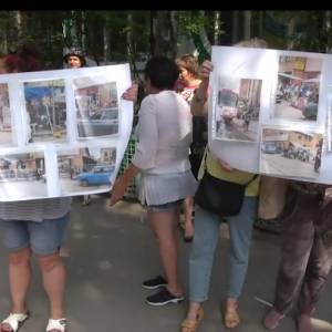 Запорожские предприниматели протестовали против стихийной торговли. Видео - reporter-ua.com - Запорожье