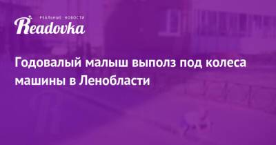Годовалый малыш выполз под колеса машины в Ленобласти - readovka.ru - Россия - Ленинградская обл. - Кудрово