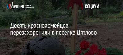 Десять красноармейцев перезахоронили в поселке Дятлово - ivbg.ru - Украина - Ленинградская обл. - Санкт-Петербург