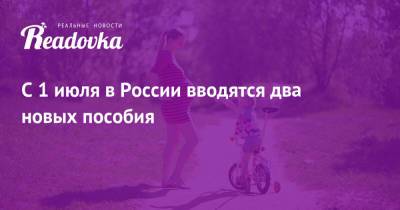 Владимир Путин - Михаил Мишустин - С 1 июля в России вводятся два новых пособия - readovka.ru - Россия