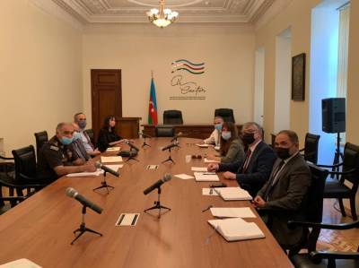Проведено очередное заседание Рабочей группы по расчистке от мин и неразорвавшихся боеприпасов на освобожденных территориях Азербайджана (ФОТО) - trend.az - Азербайджан