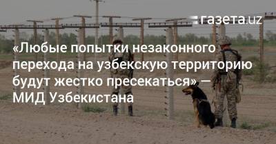 «Любые попытки незаконного перехода на узбекскую территорию будут жестко пресекаться» — МИД Узбекистана - gazeta.uz - Узбекистан - Афганистан