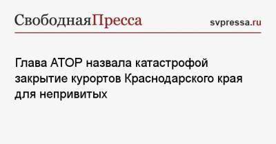 Вениамин Кондратьев - Майя Ломидзе - Глава АТОР назвала катастрофой закрытие курортов Краснодарского края для непривитых - svpressa.ru - Россия - Сочи - Краснодарский край - Геленджик