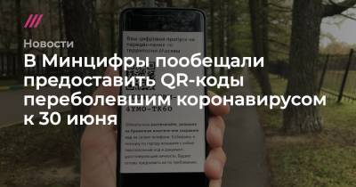В Минцифры пообещали предоставить QR-коды переболевшим коронавирусом к 30 июня - tvrain.ru - Москва - Московская обл.