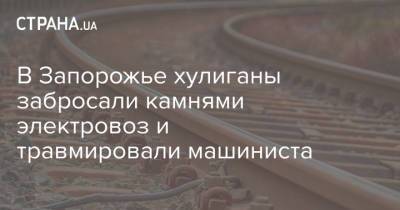 В Запорожье хулиганы забросали камнями электровоз и травмировали машиниста - strana.ua - Украина - Запорожье