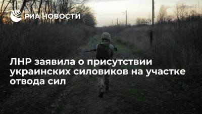 ЛНР заявила о присутствии украинских силовиков на участке отвода сил в Донбассе - ria.ru - Украина - ДНР - ЛНР - Луганск