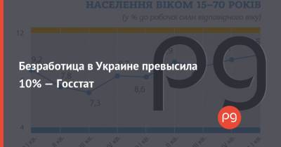 Безработица в Украине превысила 10% — Госстат - thepage.ua - Украина