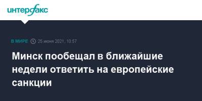 Минск пообещал в ближайшие недели ответить на европейские санкции - interfax.ru - Москва - Белоруссия - Минск