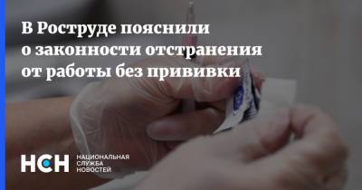 В Роструде пояснили о законности отстранения от работы без прививки - nsn.fm