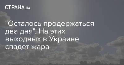 Наталья Диденко - "Осталось продержаться два дня". На этих выходных в Украине спадет жара - strana.ua - Украина - Винницкая обл. - Житомирская обл.