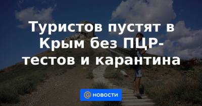 Туристов пустят в Крым без ПЦР-тестов и карантина - news.mail.ru - Россия - Крым