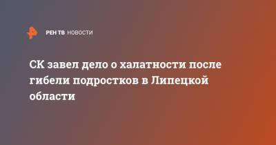 СК завел дело о халатности после гибели подростков в Липецкой области - ren.tv - Россия - Липецкая обл.