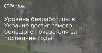 Уровень безработицы в Украине достиг самого большого показателя за последние годы - strana.ua - Украина