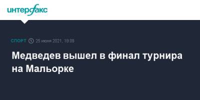 Даниил Медведев - Пабло Карреньо-Буст - Сэм Куэрри - Медведев вышел в финал турнира на Мальорке - sport-interfax.ru - Москва - Россия - США - Франция