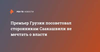 Михаил Саакашвили - Ираклий Гарибашвили - Премьер Грузии посоветовал сторонникам Саакашвили не мечтать о власти - ren.tv - Грузия - респ. Южная Осетия