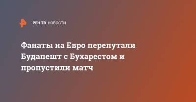 На Евро - Фанаты на Евро перепутали Будапешт с Бухарестом и пропустили матч - ren.tv - Австрия - Румыния - Венгрия - Будапешт - Македония - г. Бухарест