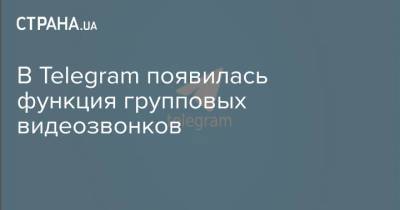 В Telegram появилась функция групповых видеозвонков - strana.ua - Украина
