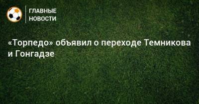 Георгий Гонгадзе - «Торпедо» объявил о переходе Темникова и Гонгадзе - bombardir.ru