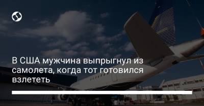 В США мужчина выпрыгнул из самолета, когда тот готовился взлететь - liga.net - США - Украина