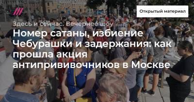 Валерий Рашкин - Номер сатаны, избиение Чебурашки и задержания: как прошла акция антипрививочников в Москве - tvrain.ru - Москва - Россия