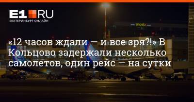 Артем Устюжанин - «12 часов ждали — и все зря?!» В Кольцово задержали несколько самолетов, один рейс — на сутки - e1.ru - Москва - Екатеринбург