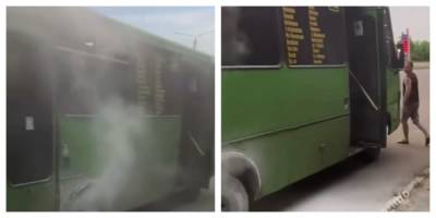 В Одессе на ходу загорелась маршрутка, видео с места ЧП: "водитель остановился и..." - politeka.net - Украина - Одесса